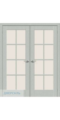 Двустворчатая дверь Прима-11.1 grey wood/magic fog